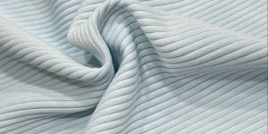 White Lycra Rib Knitted Fabric