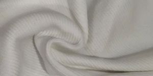 White Single Rib Cotton Knitted Fabric