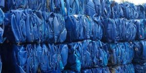 Scrap HDPE Blue Drum Bales