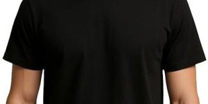 Cotton Solid Regular Fit Men Tshirt