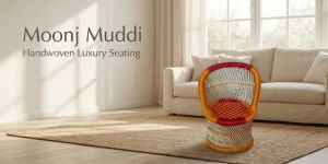 handmade bamboo mudda stool