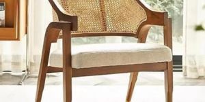 Solid Wooden Cane Chair