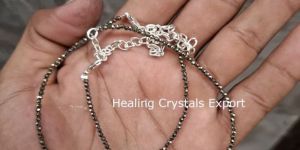 Pyrite Beaded Crystal Anklet Chain