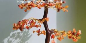 red carnelian chip crystal gemstone tree