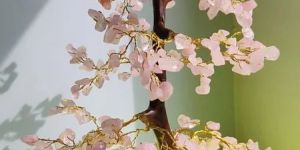 Rose Quartz Chip Crystal Decor Tree
