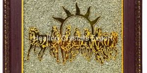 Seven Running Horse Pyrite Vastu Frame