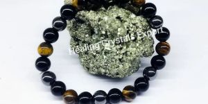Triple Protection Mixed Stone Beaded Stretch Bracelet