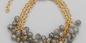 Gold Plated Multi Strand Beaded Bracelet