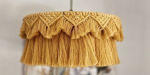 Round Macrame Hanging Lamp Shade