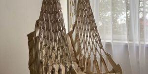 White Cotton Macrame Hammock Swing Chair