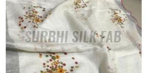 Handwork Tissue Linen Saree