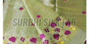 Printed Linen Saree