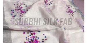 Silk Tissue Linen Saree