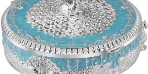 Sheelok German Silver Peacock Bowl