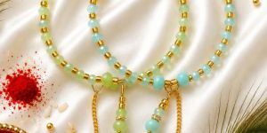Modern Pearl Lumba Rakhi