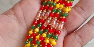 Premium Navratan Crystal Beads Rakhi