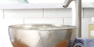 Copper Wash Basin In Silver