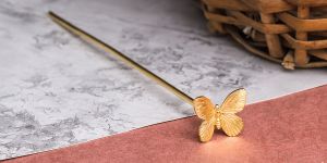 18k Gold Plated Brass Butterfly Bookmark