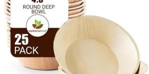 4.5 Inch Round Areca Leaf Bowls