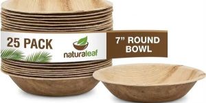 7 Inch Round Areca Leaf Bowls