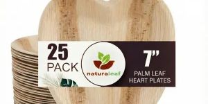 Heart Shape Areca Leaf Plates