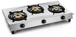 Three Burner Kitchen Cooktop with Cast Iron Pan Support