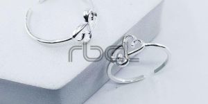 Two Heart Plain Toe Ring