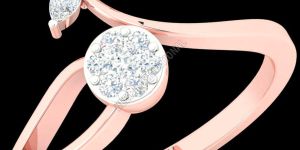 Rose Gold Engagement Diamond Ring