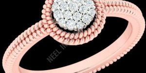 Round Cut Rose Gold Diamond Ring