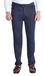 Mens Navy Blue Casual Trouser