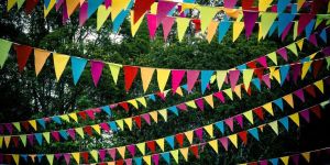 Multi Color Paper Bunting Flag