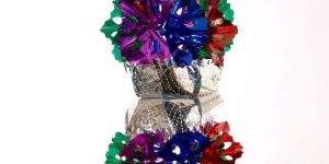Silver Metallic Tinsel Film Hanging Jhumar