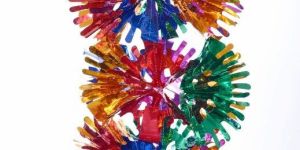 Vibrant Multicolor Tinsel Film Folding Hanging Lamp