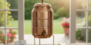 Rose Golden Copper Water Dispenser