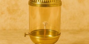 Vintage Brass Chimney Lamp