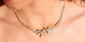 Celestia Floral Moissanite Silver Necklace