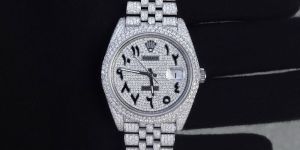 Moissanite Studded Diamond Watch