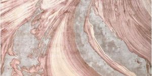 Hand Knotted Botanical Silk Rug