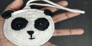 Handmade Panda Crochet Pouch