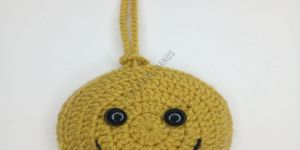 Handmade Smiley Face Crochet Pouch