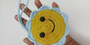 Handmade Sun Crochet Pouch