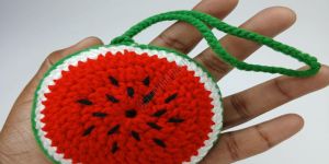 Handmade Watermelon Fruit Crochet Pouch