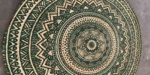 Round Braided Jute Mandala Rug