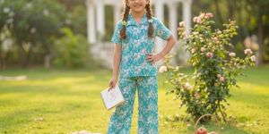 summer collection cotton fabric kids cord set
