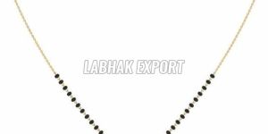 Short Diamond Gold Mangalsutra