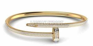 Women Diamond Gold Kada Bracelet