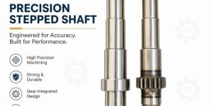 Precision Stepped SS Shaft WITH Gear