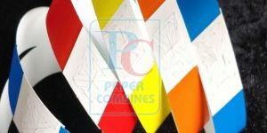 Two Color Print Adhesive Paper Wristbands