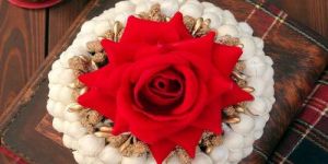Artificial Velvet Flower Hair Bun