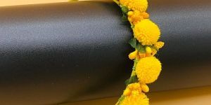 Handmade Yellow POM POM Yellow Floral Headband